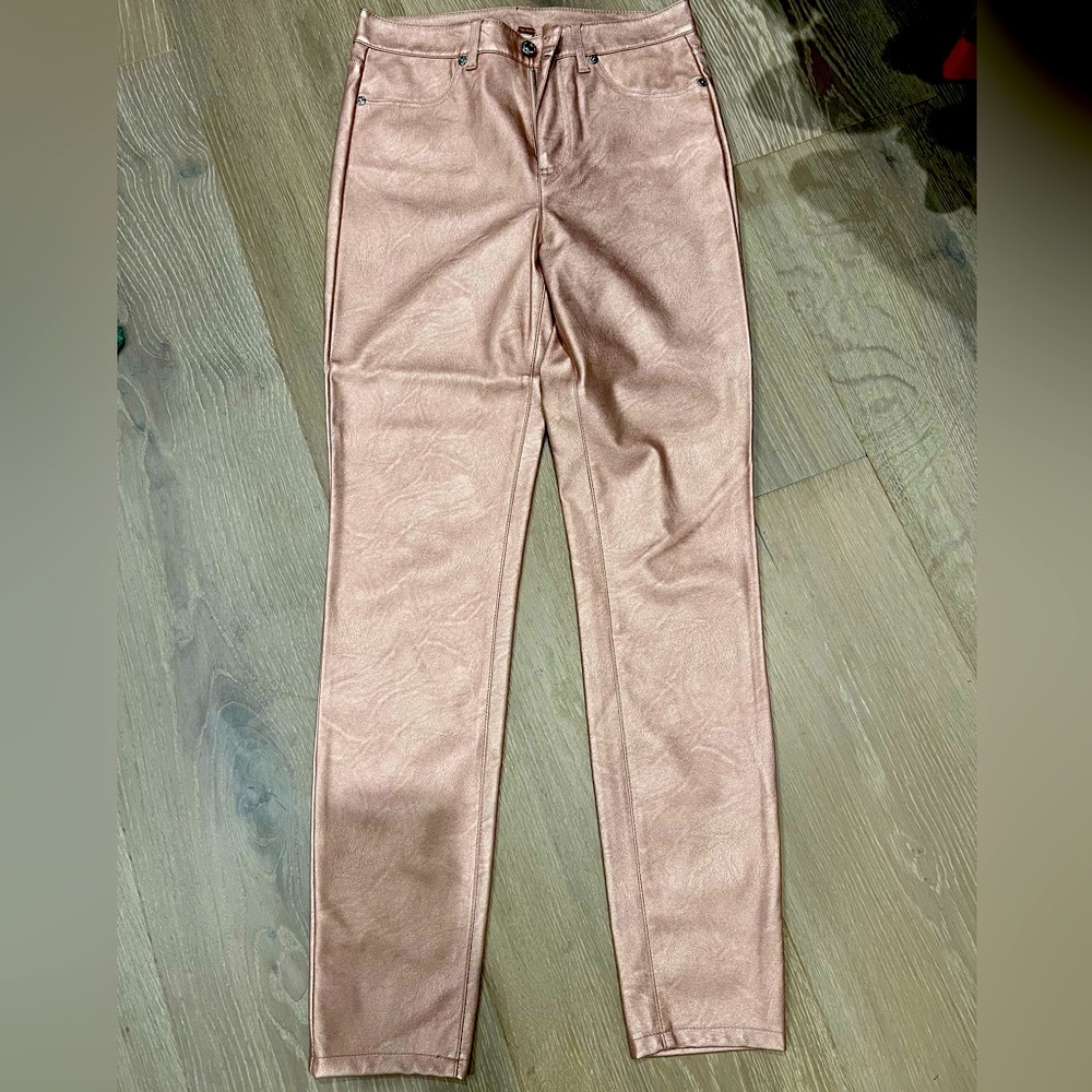 Free People pink pearl leather pants